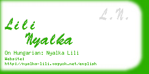 lili nyalka business card